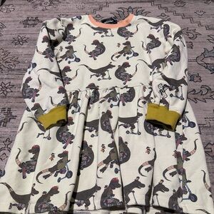 Girls (How Ridiculous) Rexy Dinosaur Print Sweater Dress